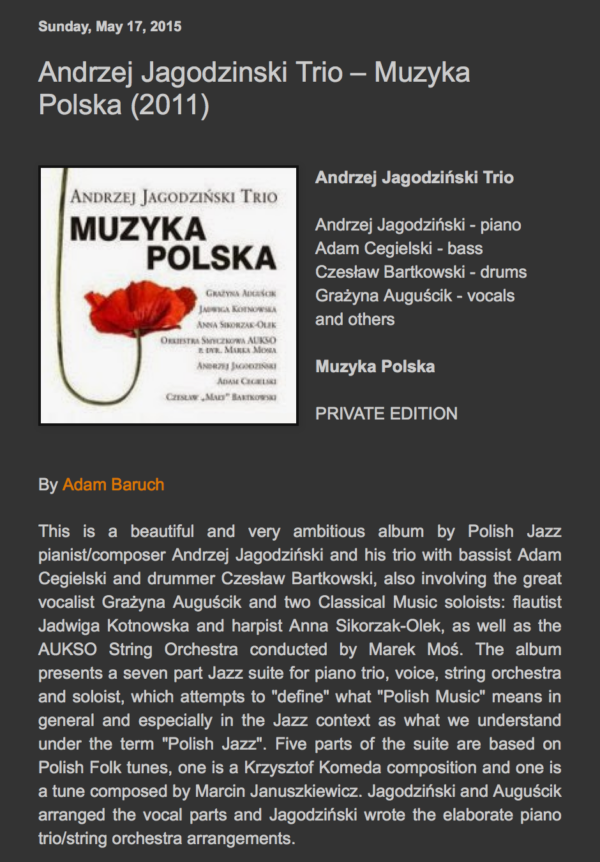 Andrzej Jagodzinski Trio – Muzyka Polska